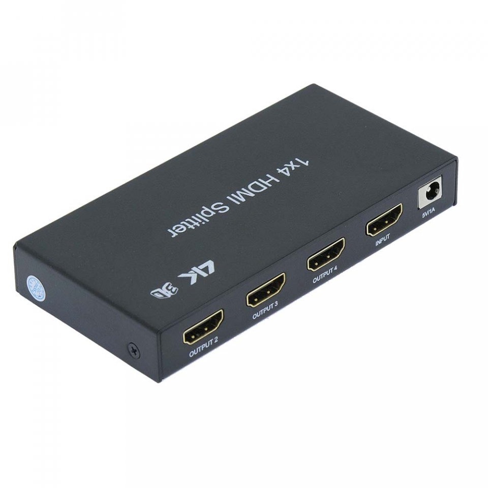 HDMI 4Way (1-in/4-out) Splitter 4K Rated